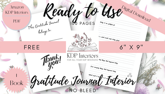 Free! 100 Page Gratitude Journal KDP Interior